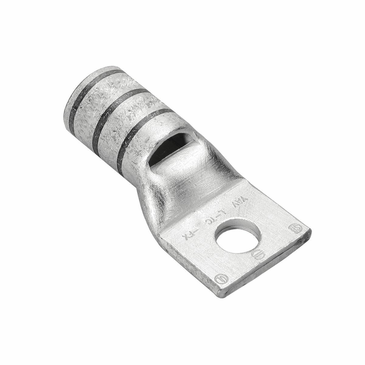 Burndy YAV28LTC38FX Copper Compression Lug 1 Hole w Inspection Window 4/0 Flex 3/8 Stud Short Barrel