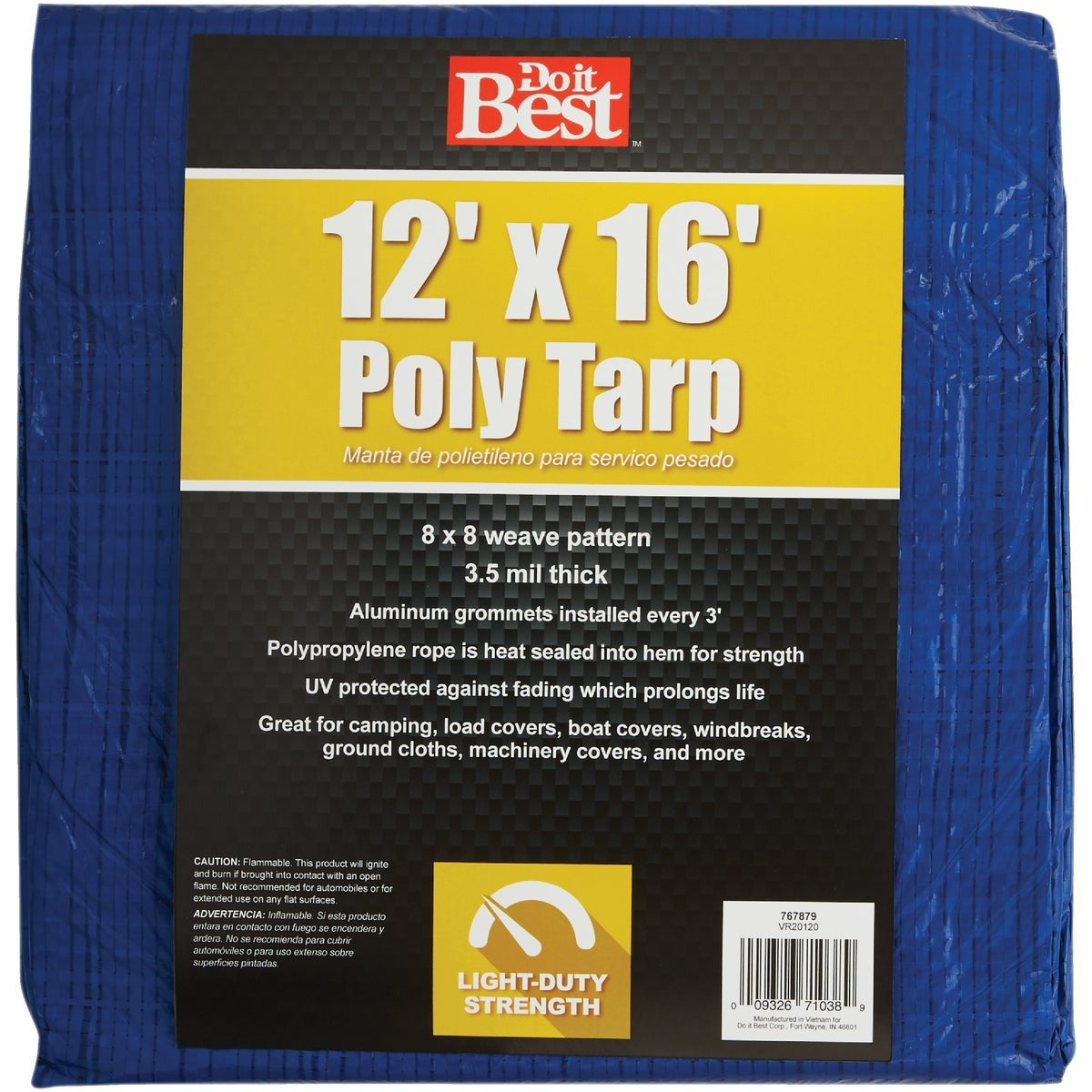 BSC PREFERRED Bsc Preferred 767879 Blue All-purpose Tarp 12x16