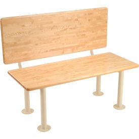 GLOBAL INDUSTRIAL Global Industrial 269860 Ada Locker Room Bench Hardwood 48W