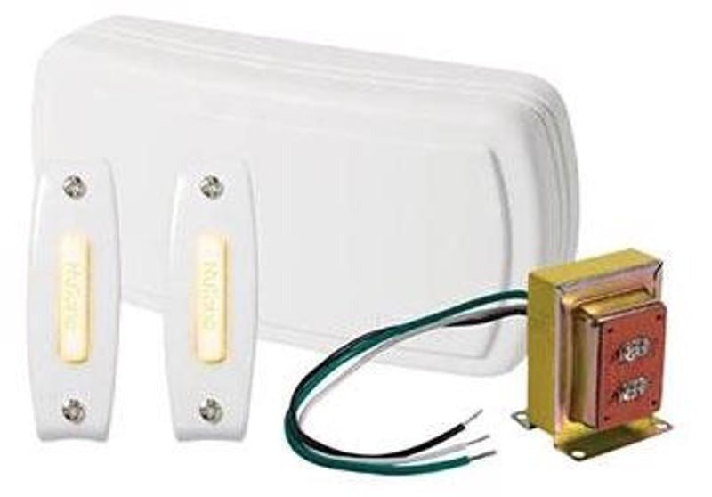BROAN Broan BK125LWH Wired Basic Builder Chime Kit 120V/16V (2 Buttons) CD125WHBULK