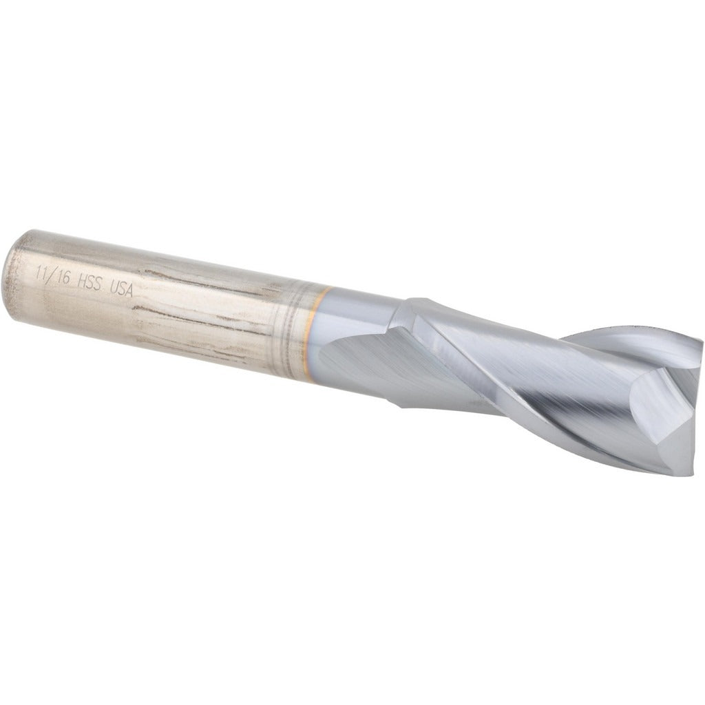 CLEVELAND CONTROLS Cleveland C33837 Square End Mill 11/16 in 2 Flute Hss Ticn