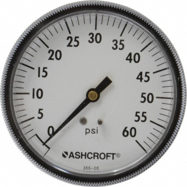 ASHCROFT Ashcroft 662876002382 Pressure Gauge 0-60 Psi 3.5in Npt