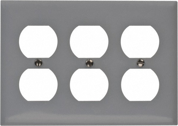 HUBBELL Hubbell Wiring Device-kellems SS83 3 Gang Outlet Wall Plate