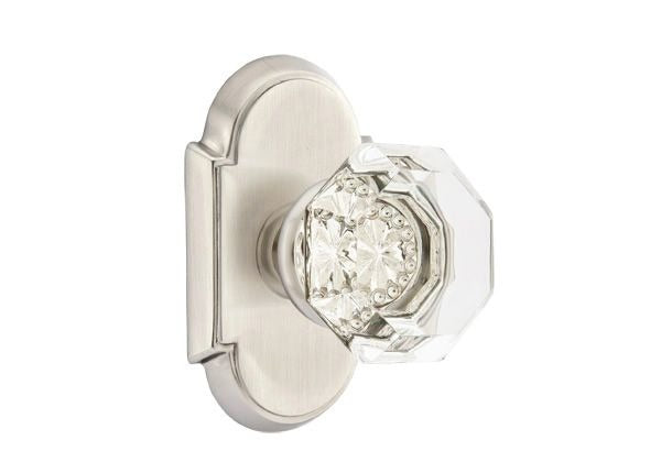 EMTEK Emtek 8108OTUS15 Old Town Glass Passage Knob Satin Nickel