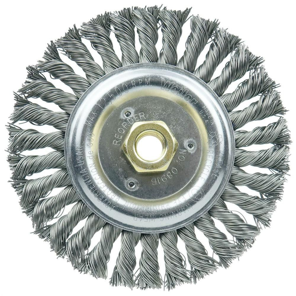 WEILER Weiler 08916 Knotted Carbon Steel Wheel Brush 6 Inches
