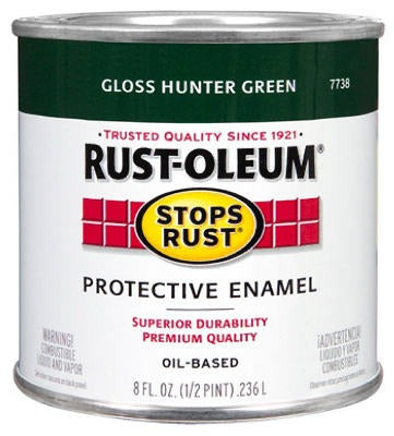 RUST-OLEUM Rust-oleum 7738-730 Stops Rust Gloss Enamel Hunter Green