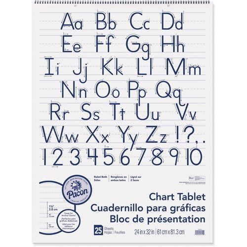 PACON Pacon PAC74710 Chart Tablet 1.5 in Ruled 24x32 Spiral-bound