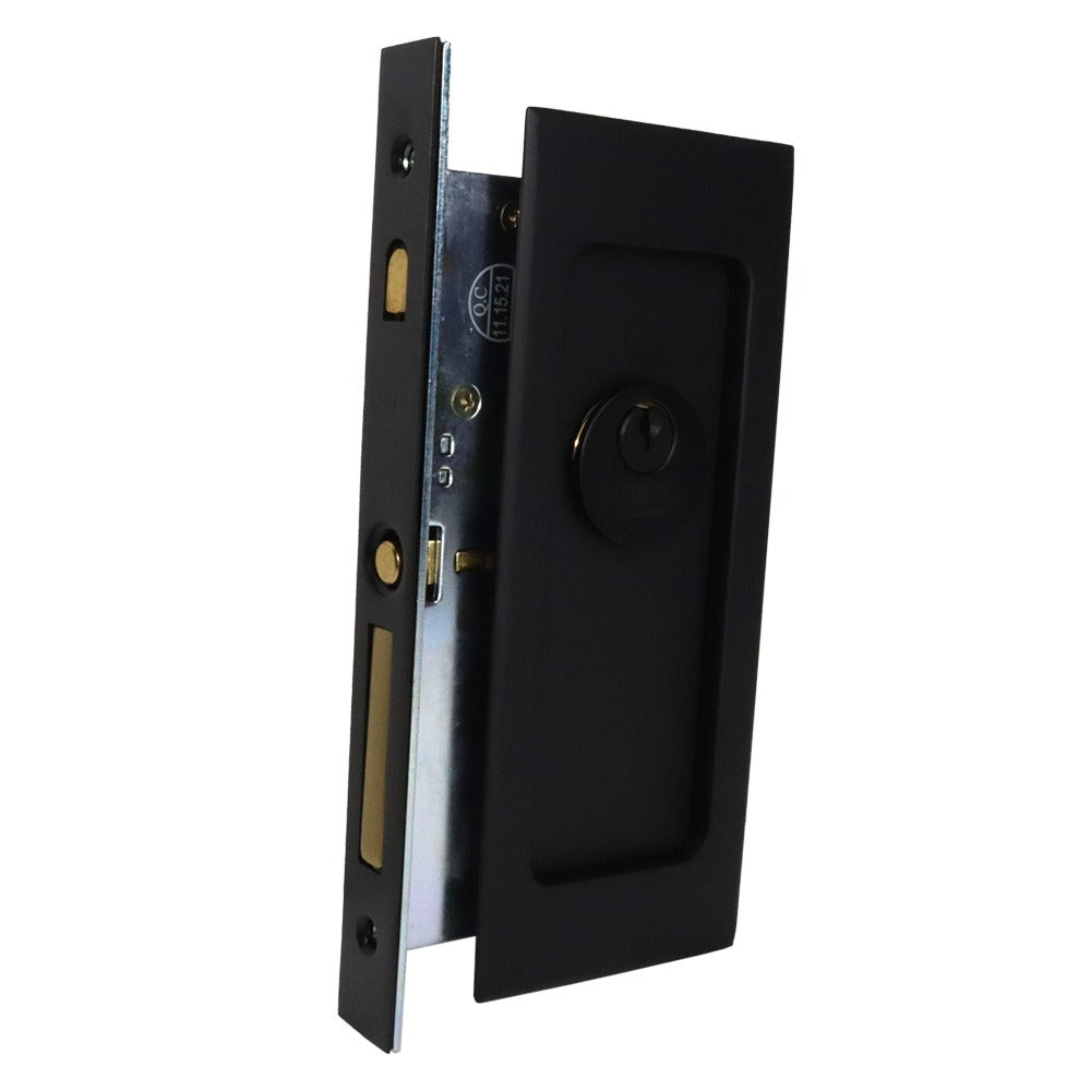 EMTEK Emtek 2113US19134 Keyed Pocket Door Mortise Lock Flat Black