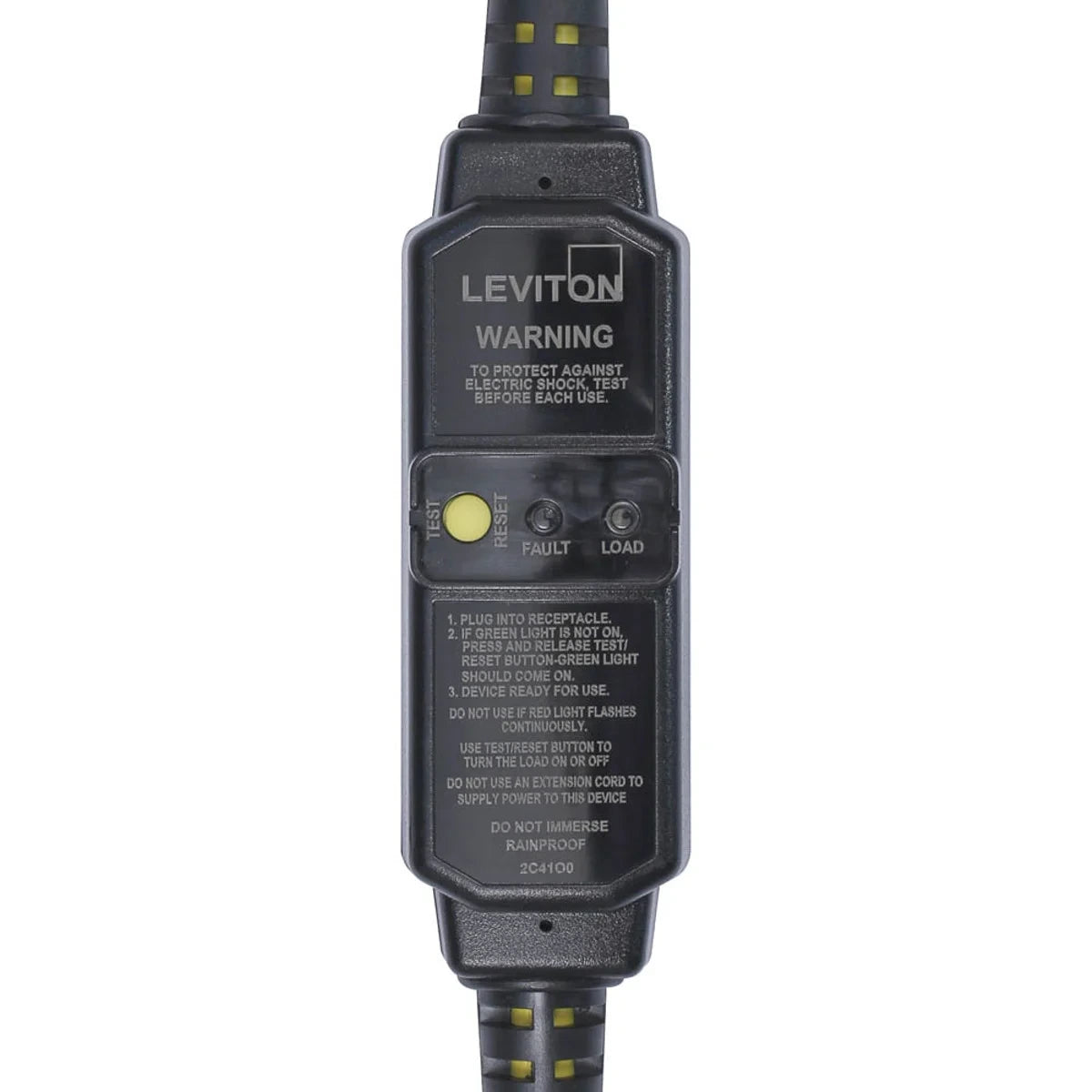 LEVITON LEVITON GSCA1-2C Self-Test GFCI Cord Set 15A 2 ft