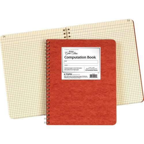 TOPS Tops TOP22157 Computation Notebook 4x4 Quad 76 Sheets
