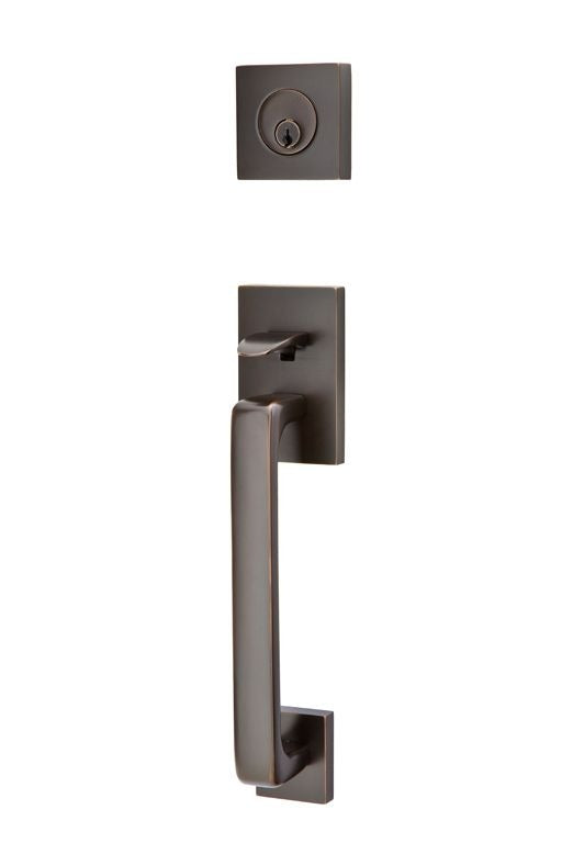 EMTEK Emtek 4820ROUUS10B Baden Tubular Handleset Oil Rubbed Bronze