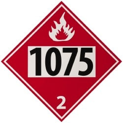 ACCUFORMNMC Accuformnmc DL42BP Dot 1075 Shipping Vehicle Vinyl Placard