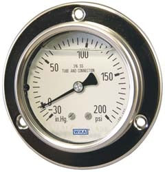 WIKA Wika 4282918 Pressure Gauge 0-100 Psi 2.5 in Dial Lower Mount