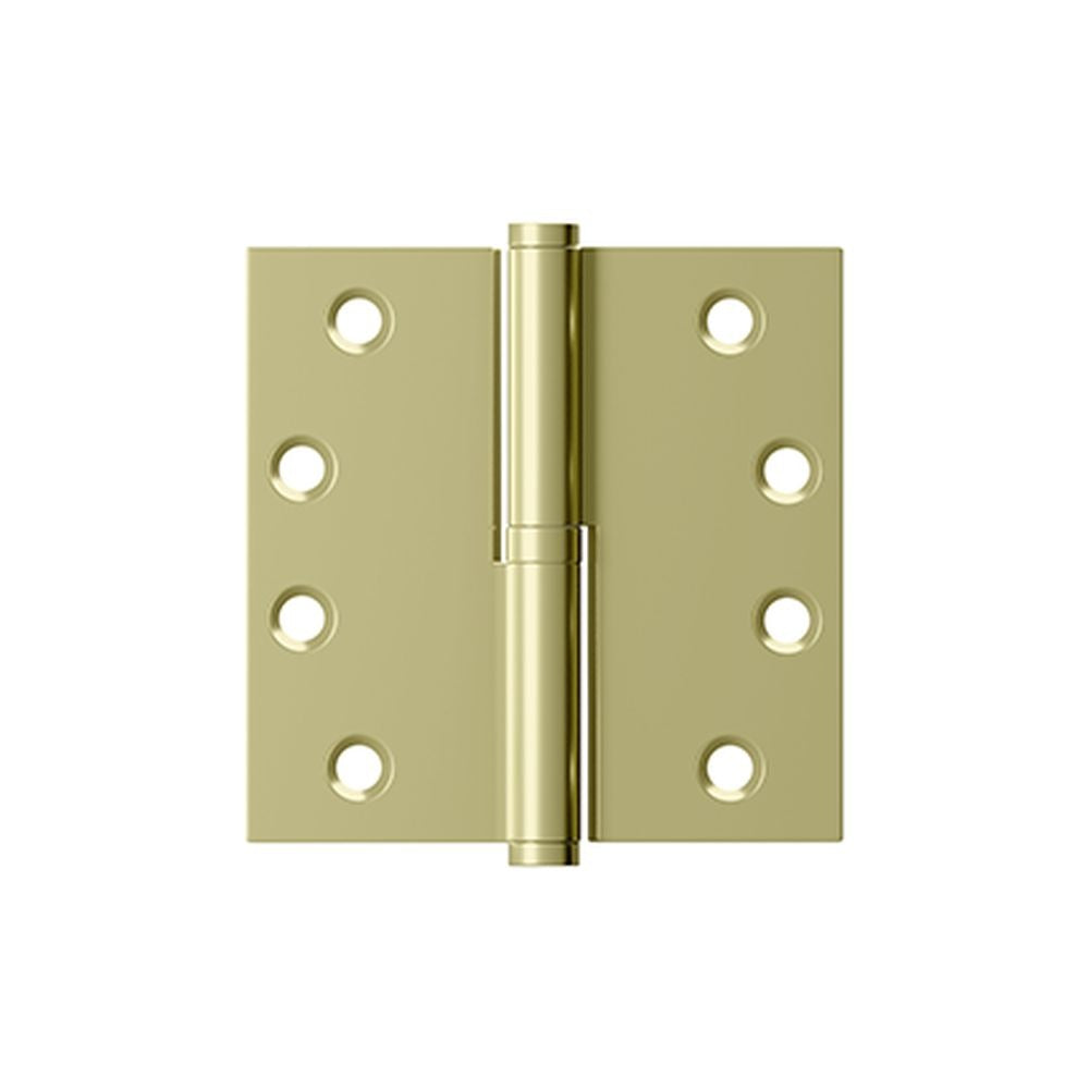 DELTANA Deltana DSBLO43UNLRH Square Lift-off Hinge 4x4 Unlacquered Brass