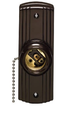 LEVITON Leviton Mfg Co C20-05235-000 Brown Pull Chain Lampholder