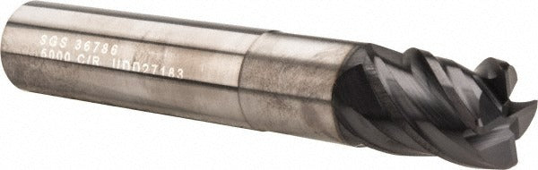 KYOCERA SGS PRECISION TOOLS Sgs 36786 Corner Radius End Mill 1/2 in 4 Flute Carbide
