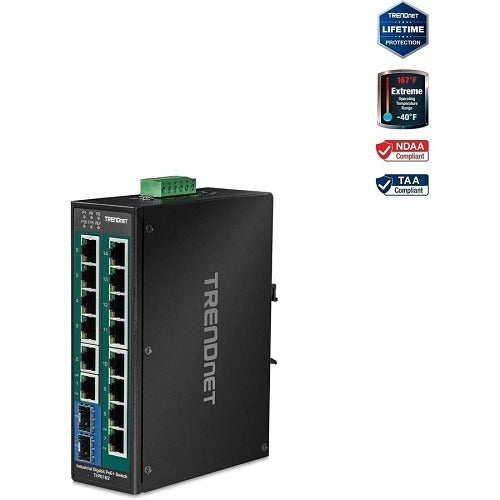 TRENDNET Trendnet TI-PG162 Hardened 16-port Poe+ Managed Switch