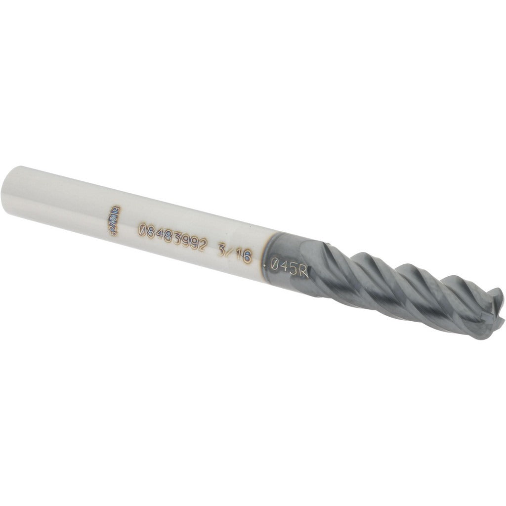 ACCUPRO Accupro 12182431 Corner Radius End Mill 3/16 in 4 Flute