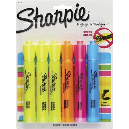 SHARPIE Newell Brands SAN25876PP Chisel Tip Highlighter 6-pack