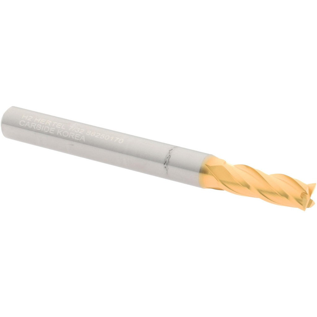 HERTEL Hertel 750466 Square End Mill 7/32 in 4 Flute Solid Carbide