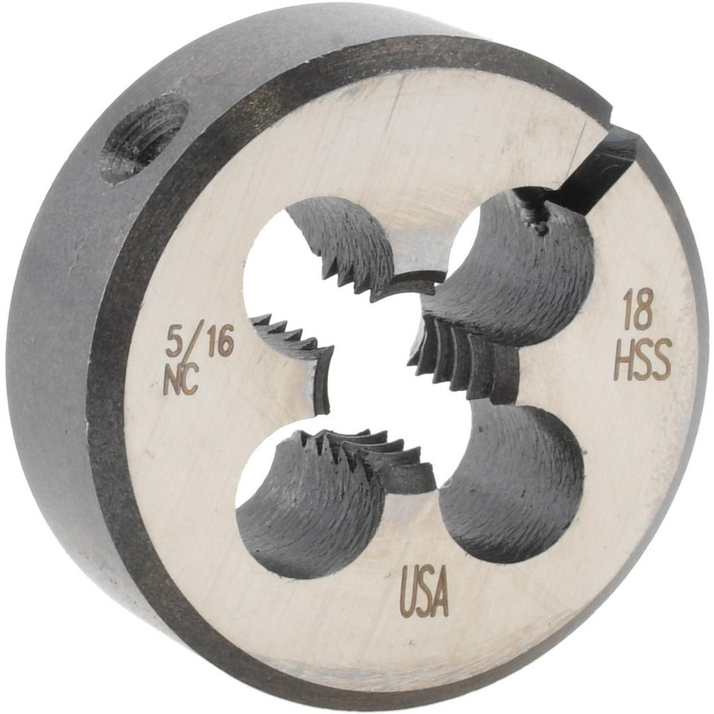 CLE-LINE Cle-line C65808 Round Die 5/16-18 Unc 1 in Od Hss