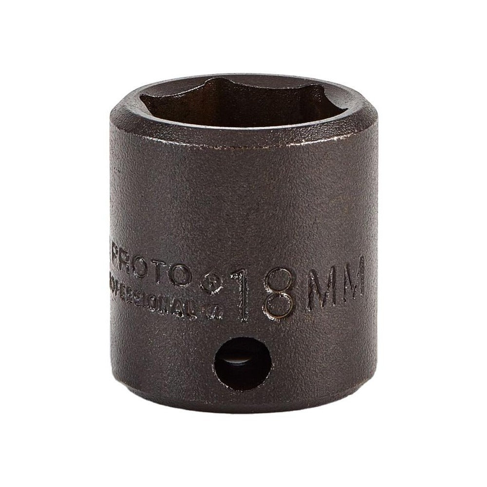 PROTO Proto J7218M Impact Socket 3/8 in Drive 18mm 6-point