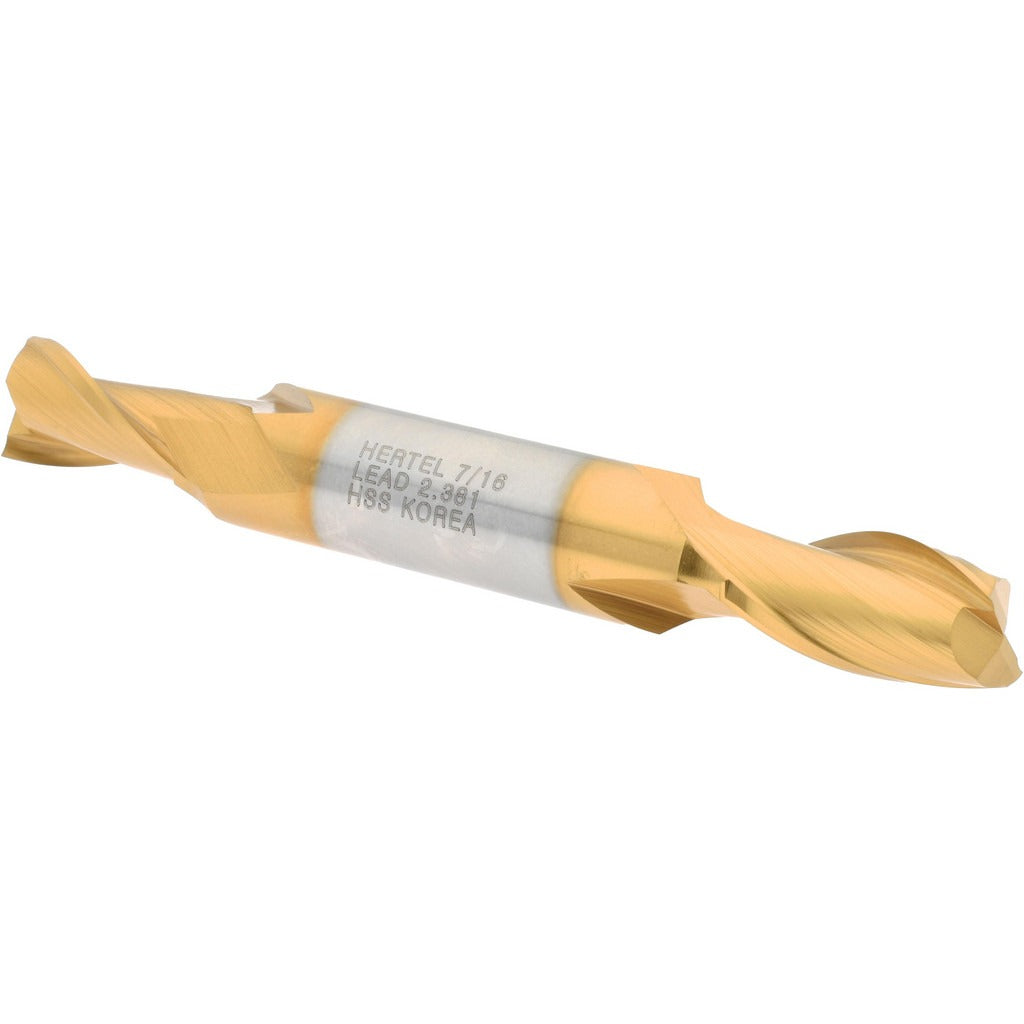 HERTEL Hertel E8050028 Square End Mill 7/16 in 2 Flute Hss Tin