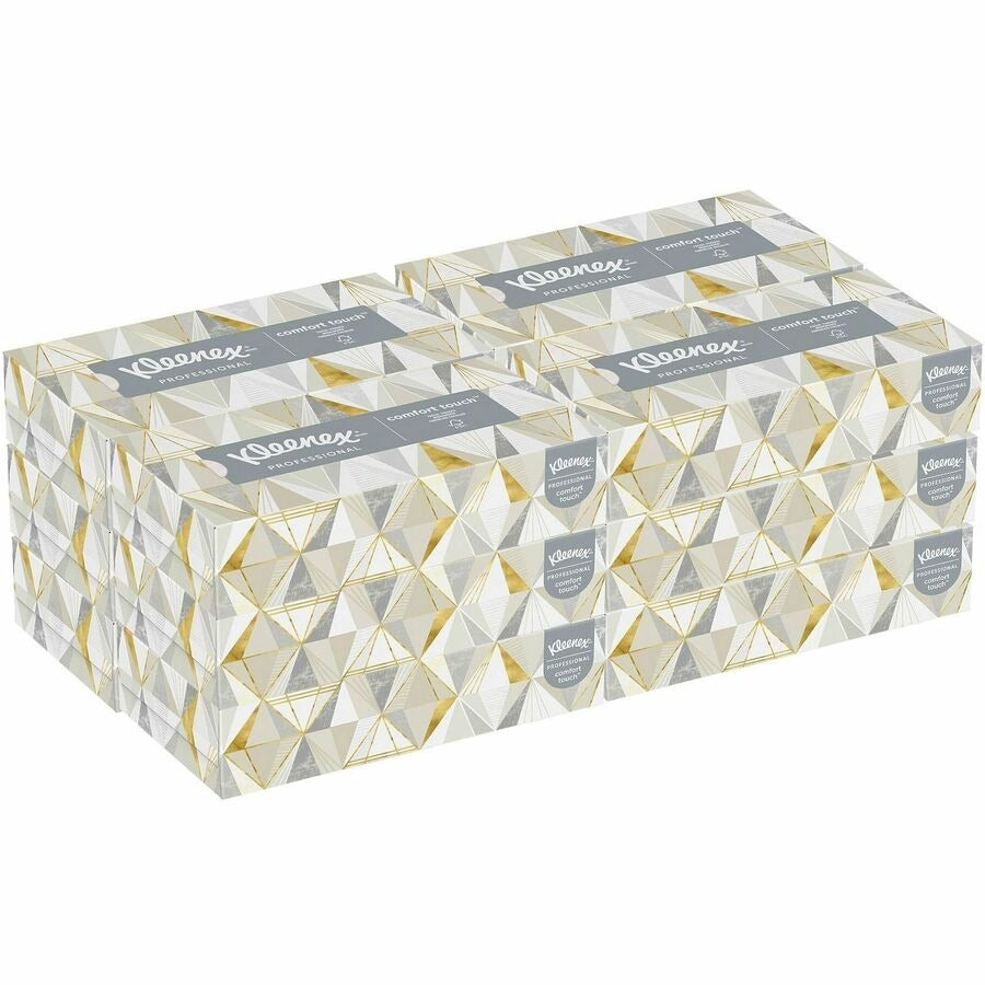 KIMBERLY-CLARK Kimberly-Clark KCC03076 Kleenex Professional Facial Tissue for Business Flat Box 125/Box 12/Carton