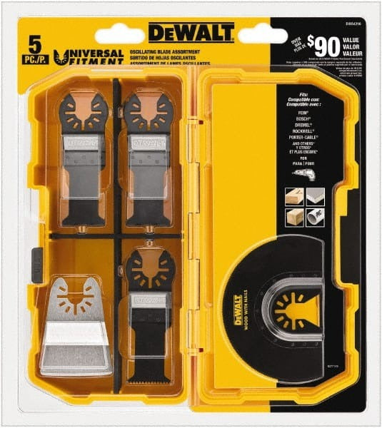 DEWALT Dewalt Accessories DWA4216 5-piece Oscillating Blade Set