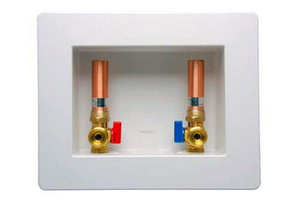LSP LSP OBFS-2131 Firestop Washing Machine Supply Box with Hammer Arrestor Brass PEX Connection