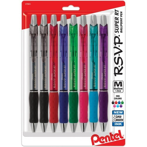 PENTEL Pentel PENBX480BP8M Rsvp Super Rt Ballpoint Pen 8-pack