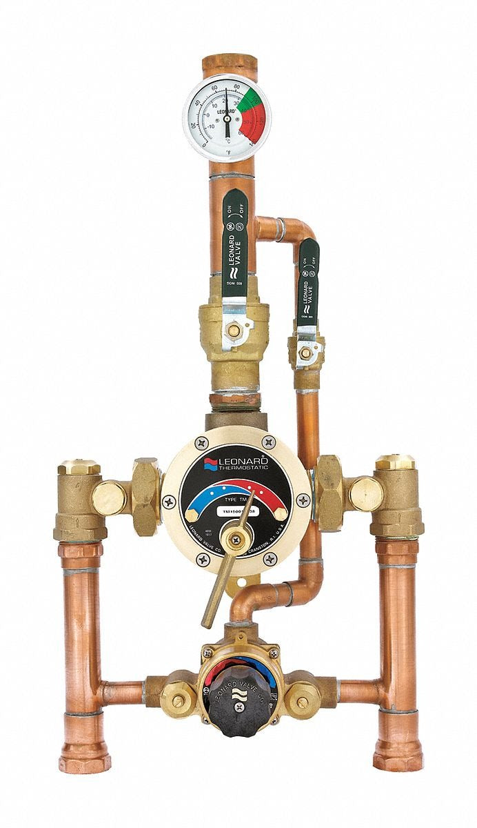 LEONARD VALVE LEONARD VALVE TM-1520B-LF-DT Thermostatic Water Mixing Valve Assembly