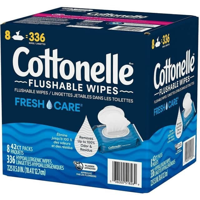 KIMBERLY-CLARK Kimberly-Clark KCC51826 FreshCare Flush Wipes (8/Box) 51826