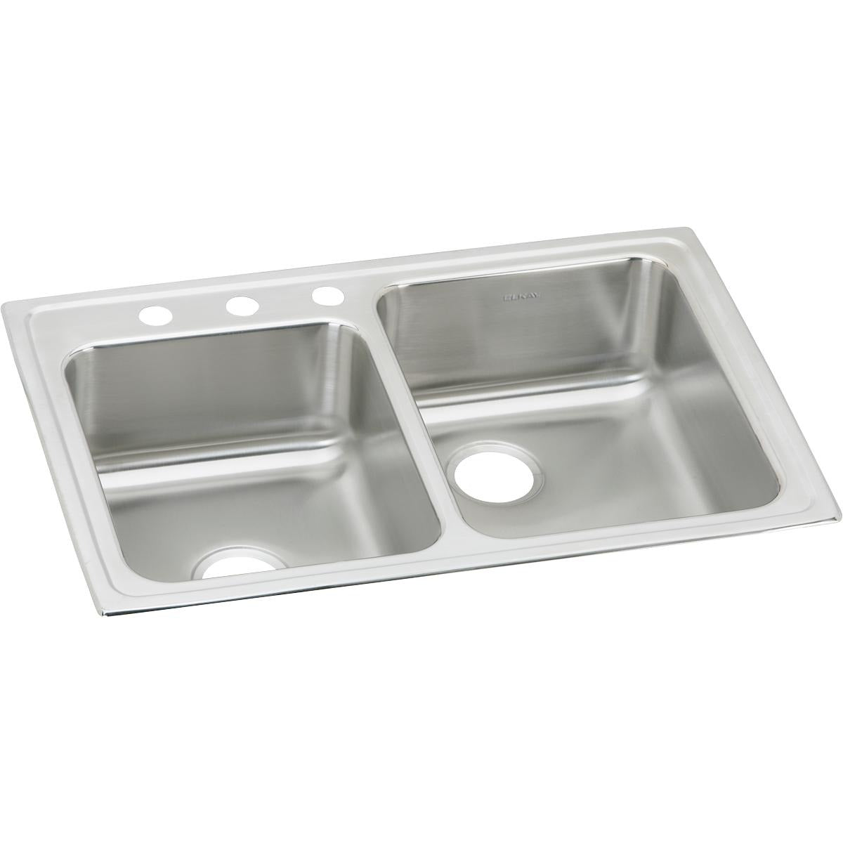 BSC PREFERRED Bsc Preferred LR250L3 Dual Bowl Drop-in Kitchen Sink 33x22