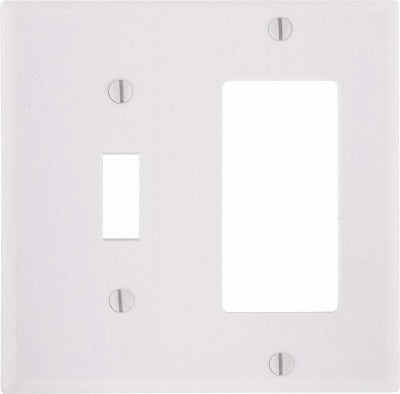 LEVITON Leviton Mfg Co 005-80405-00W Combo Wall Plate Gfci