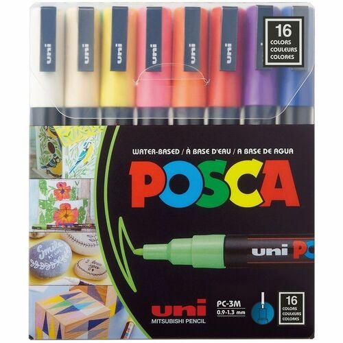 UNI-BALL Uni-ball Corporation UBCPC3M16C Posca PC-5M Markers 16pk