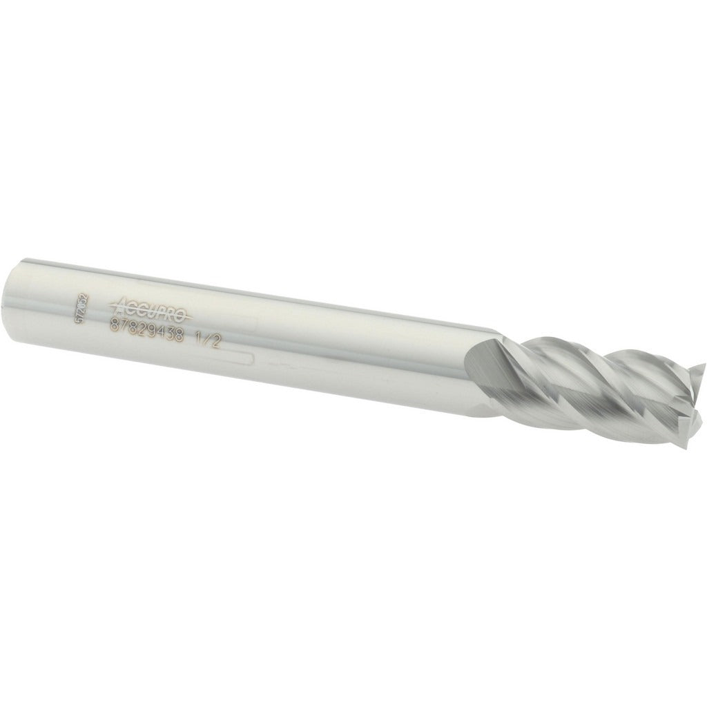 ACCUPRO Accupro 12183552 Square End Mill 1/2 in 4 Flute Solid Carbide