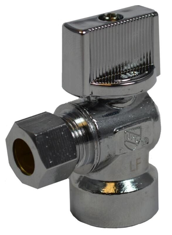 HYDRAPRO Hydrapro H49011 quarter-turn angle supply stop (1/2 x 3/8 OD) HPQTLFIPSAS