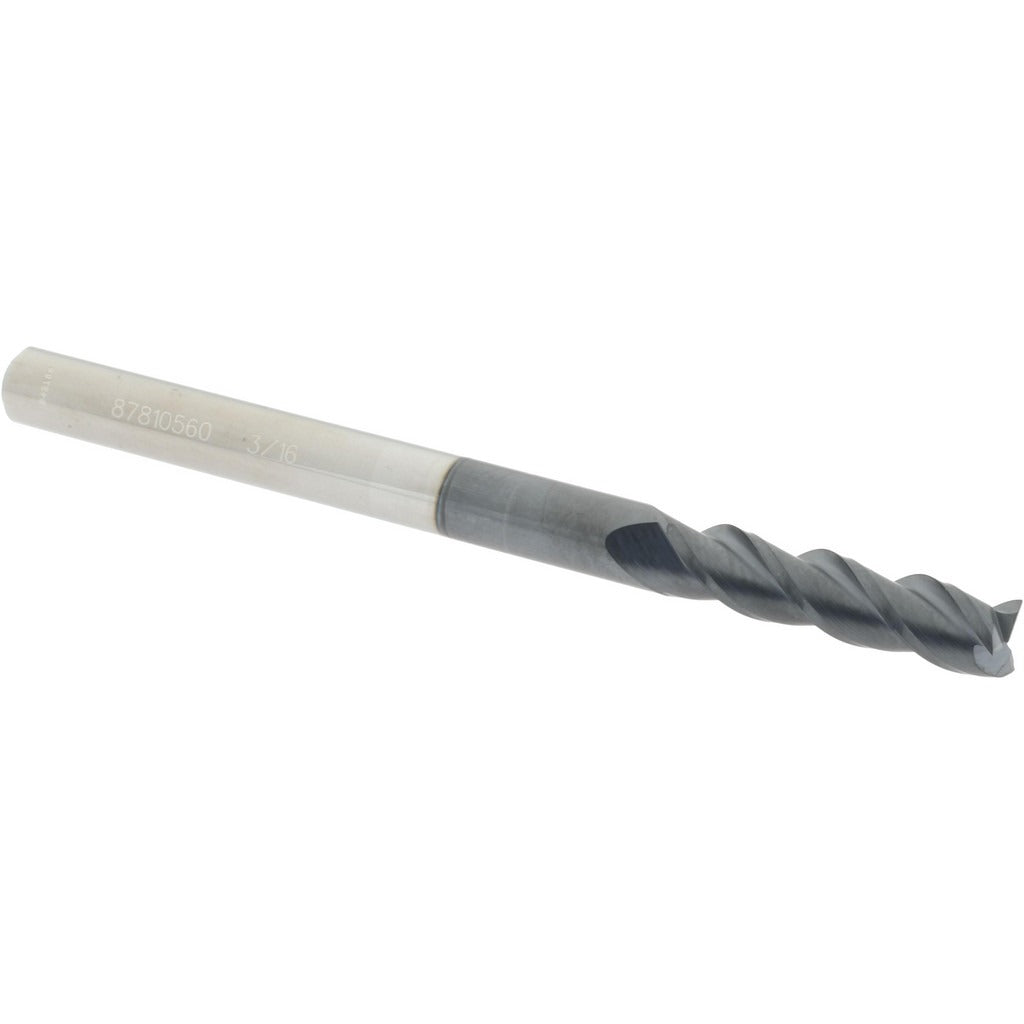 ACCUPRO Accupro 12182210 Square End Mill 3/16 in 3 Flute Carbide
