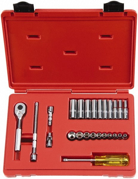 PROTO Proto J47125S Sae Socket Set 25 Pc 1/4 Drive 6 Point
