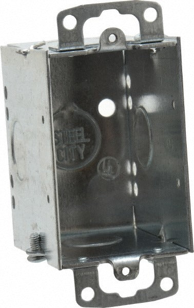 THOMAS & BETTS Thomas Betts CW-1/2 Steel Switch Box 1 Gang 5 Knockouts