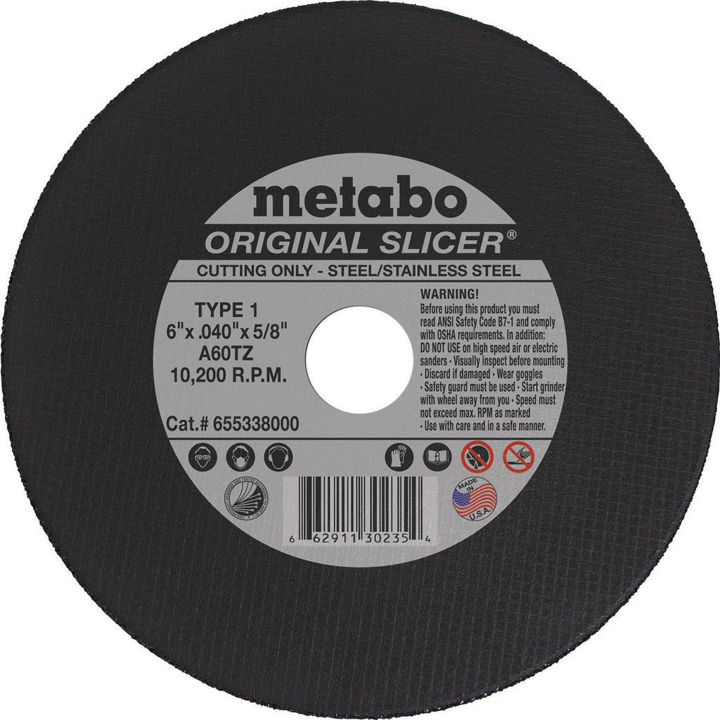 METABO Metabo 655338000 Cut-off Wheel 6in Type 1 60 Grit Steel