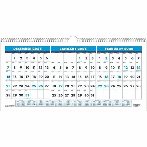 HOUSE OF DOOLITTLE House of Doolittle HOD3647 Three-month Wall Calendar