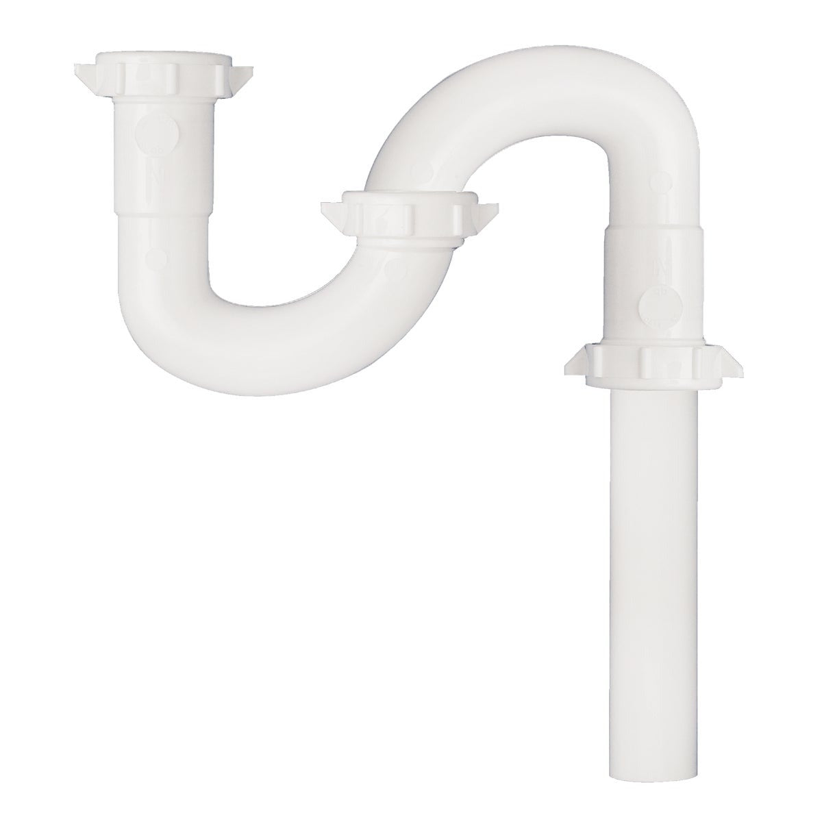 BSC PREFERRED Bsc Preferred DIB66-3W 1.5 Inch White Plastic S-trap