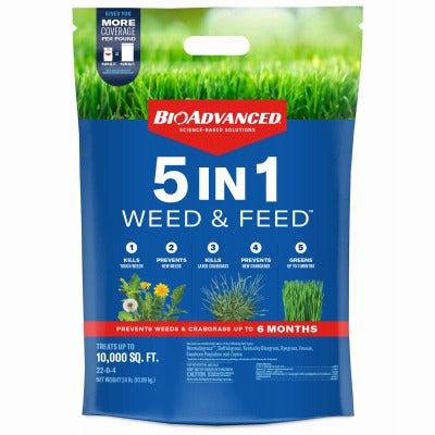 BIOADVANCED Sbm Life Science Corp 704865H 5 in 1 Weed and Feed 10000 Sq Ft