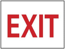 ACCUFORMNMC Accuformnmc M24AB Exit Sign 10 in Wall Mount Aluminum