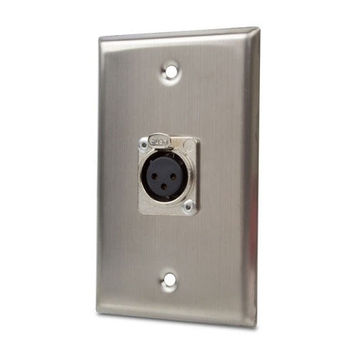 WIREPATH Wirepath WP-XLR-101F-ALU Single Gang Xlr Female Faceplate