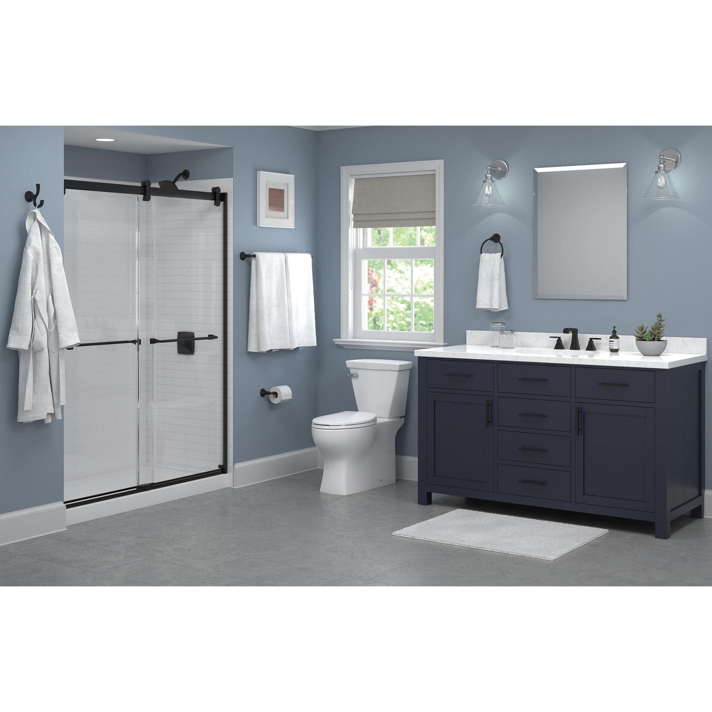 DELTA FAUCET Delta Faucet 76446-BL Towel Ring Matte Black Bathroom