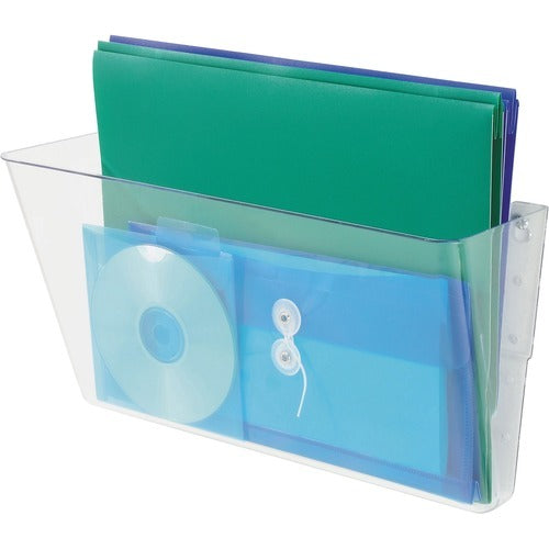 DEFLECTO Deflecto DEF74301 Wall Pocket Organizer Clear Mountable