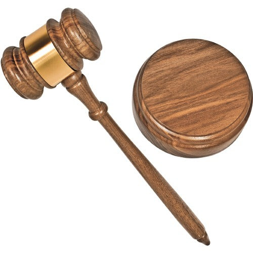 ADVANTUS Advantus Corp. AVT60001 Walnut Gavel Set with Sound Block
